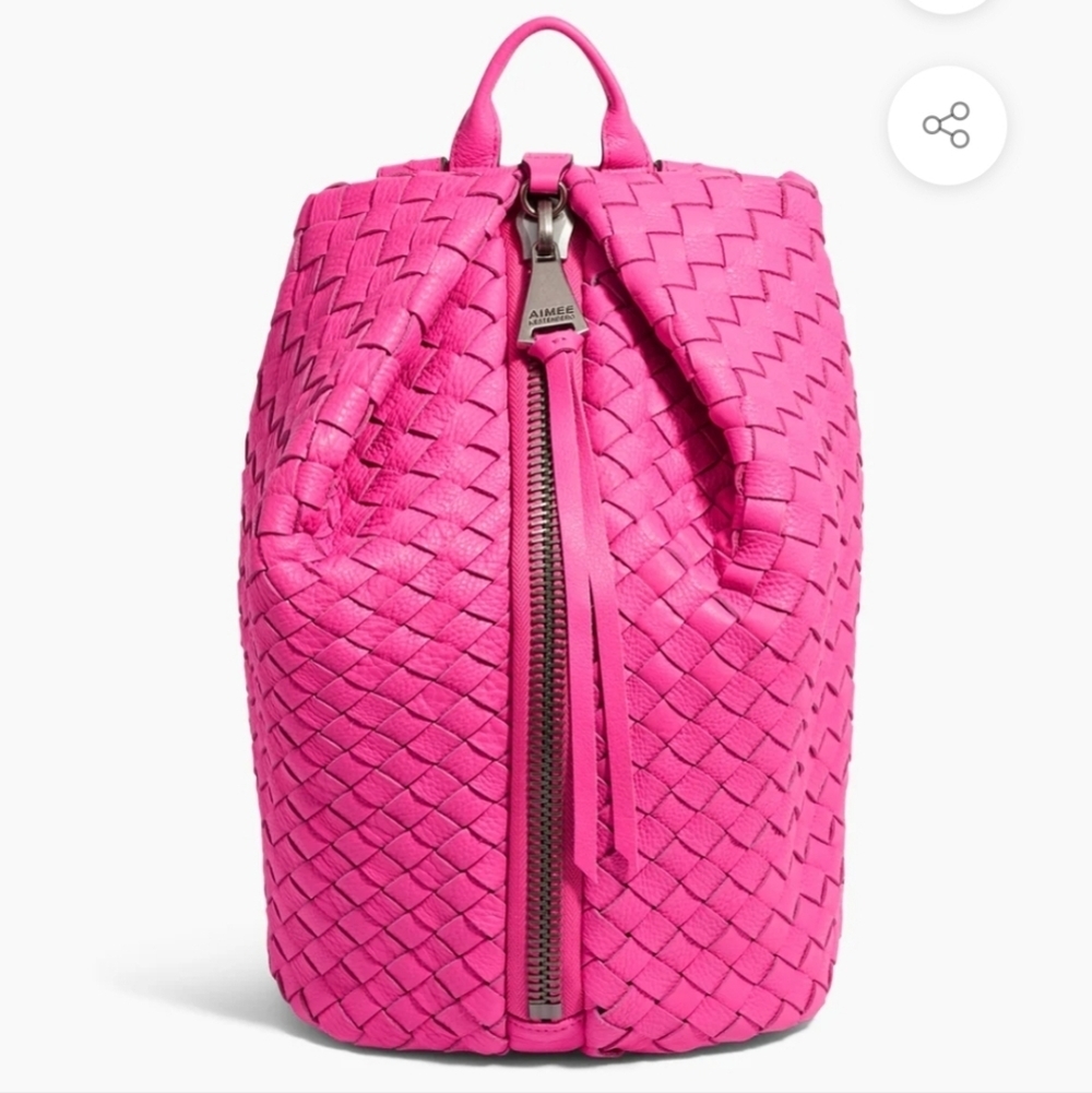 Aimee Kestenberg Hot Pink Tamitha leather‎ Backpack